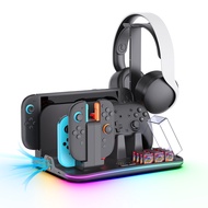 [Switch 2/1 Compatible] Storage Stand for JoyCon 2/1 with 12 Card Slots, Charging Dock & Orgainzer S