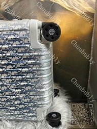 RIMOWA日默瓦行李箱Dior迪奧聯名鋁鎂合金款登機箱日默瓦與迪奧聯名鋁鎂合金行李箱旅行箱rimowa&Dior聯名行李箱漸變銀