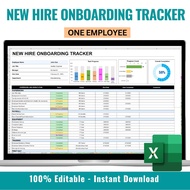 New Hire Checklist Excel Template New Hire Onboarding Job Offer New Hire Template Staff Onboarding E