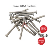 M4 CSK Self Tapping Screw 304 Stainless Steel Flat Head Screw 40mm