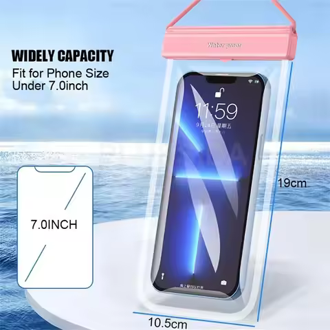 Waterproof Phone Case Under 7.0 inches For iPhone 13 Pro Max Swim Case IPX8 Universal Cover For Huaw