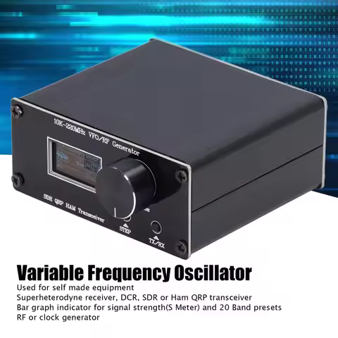SDR QRP HF Transceiver HAM Variable Frequency Oscillator VFO RF Generator 10K‑220MHz