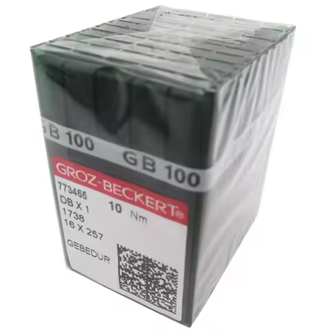 100PCS GROZ-BECKERT DBX1 /16X257 /1738 GEBEDUR TITANIUM NEEDLES FOR JUKI DDL,BROTHER DB2 Series Sewi