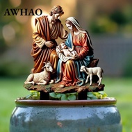 [AWHAO] Acrylic Jesus Birth Garden Sign Outdoor Nativity Scene Garden Stake Nativity Yard Sign for P