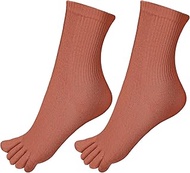 Toe Socks 97% Cotton Size 35-39 Ribbed Shaft Toe Stockings Five Finger Socks Women's Everyday Sports
