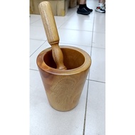 100% Rosewood Pounding Mochi Set Size 17x17x24cm Please Inquire About Inventory First (Sometimes If 