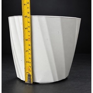 White Spiral Pot 6x7 Inches Buy4+1FREE Decorative Plant Pot Home Garden Planter