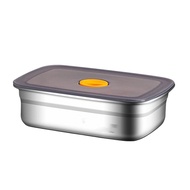 Stainless Steel Crisper 304 Food Grade Lunch Box Lunch Box Refrigerator Special Sealed Box Box with Lid Freezer Box
