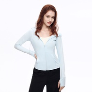 Ohsunny thời trang nữ quần áo chống nắng Áo khoác ôm vừa tay áo dài áo khoác yoga chống UV UPF50 +