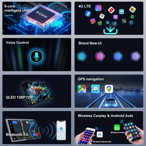Car Radio For Jeep Wrangler 4 JL 2018 2019 Android 16 Carplay GPS Stereo 2K Screen Video Multimedia 