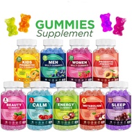 Gummy Vitamin Supplement - Beauty Energy Sleep Metabolism Men Women Kids Probiotics Multivitamin (60 Gummies)