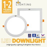Round Square SIRIM LED Downlight Lampu Down Light Bulb Siling Ceiling Light LED Down Light Ceiling L