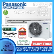 [WEST MSIA] PANASONIC XPU SERIES (DELUXE INVERTER) R32 AIRCOND WITH BUILD-IN WI-FI (1.0HP, 1.5HP, 2.0HP, 2.5HP)