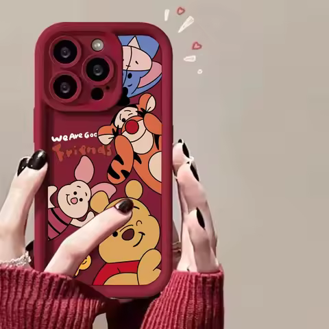 Cartoon Disney Winnie Bear Phone Case For OPPO Realme C85 Pro C83 C55 C53 C75 C71 C63 C65 C67 C35 GT