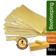 30pcs BeesWax Honeycomb Sheet BeeWax Bee Wax Foundation BeeHive Frame Beekeeping / Helaian Lilin Leb