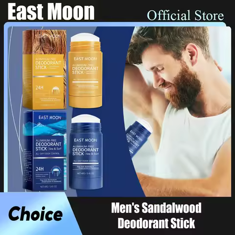 East Moon Men Sandalwood Deodorant Stick Anti Sweating Keep Drying Lasting Fragrance Remove Armpit O