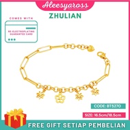 [BT5270] Rantai Tangan ZHULIAN Gold Plated Bracelet Jewellery Emas Saduran Barang Kemas
