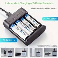 A 4-Slot USB Charger That Can Charge AA AAA Batteries, Using 1.2V Ni-MH Rechargeable Battery, High C