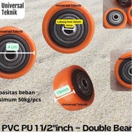PVC Wheel/PU 1.5" inch - Bearing Wheel Only - 1.5" inch Wheel Only