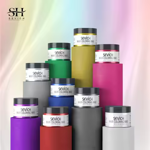 Sevich Temporary Hair Color Wax Men DIY Mud One-time Molding Paste Dye Cream Hair Gel for Hair Color