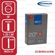 Schwalbe Bicycle Inner Tube 20X1.125-1.50 40MM FV/SV6