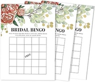 Cards for Bridal Wedding Shower Bachelorette Party Bulk Blank Square Fill in Gift Ideas 50 Floral Bi