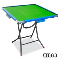 (JIJI.SG) Traditional Folding Mahjong Table - Blue Frame - Green Table Top (Mahjong Table) / Mahjongs/ Foldable Mahjong table / Bulky