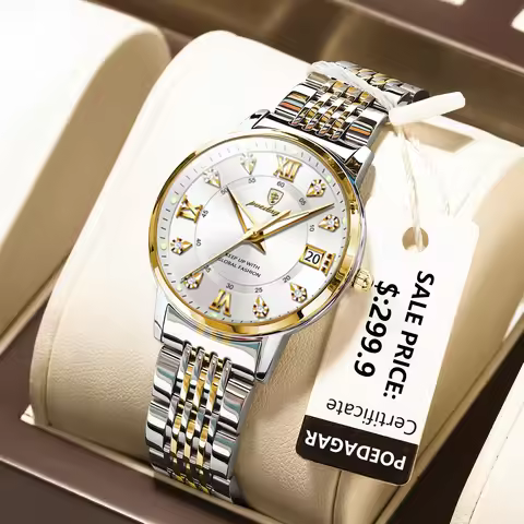POEDAGAR Casual Wrist Watch For Women Luxury Waterproof Luminous Date Ladies Watch Stainless Steel Q