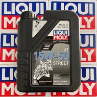 LIQUI MOLY Street 15W-50 4T 1L. API SLน้ำมันเครื่อง สังเคราะห์แท้ LIQUI MOLY 15w-50  น้ำมันเครื่องมอ