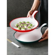 Porcelain Vegetable Secret Dinner Plate Plate Restaurant Plate Source Hot Pot Tableware Handle Plate