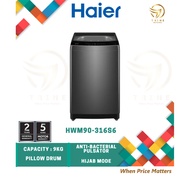 HAIER 9KG TOP LOAD FULLY AUTO WASHING MACHINE  / HIJAB MODE / PILLOW DRUM / ANTI-BACTERIAL PULSATOR 
