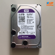 HDD WD Purple (WD30PURX) / 3TB / SATA -III / 5.4RPM / Size 3.5นิ้ว (#ฮาร์ดดิสก์มือ2)