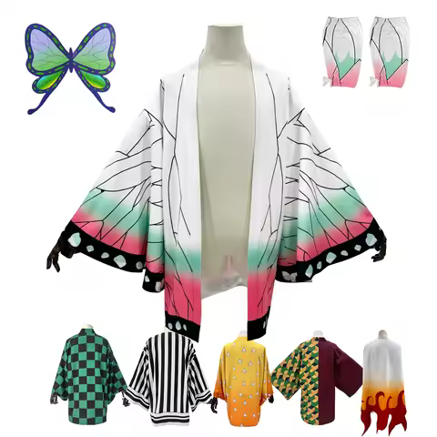 HOLOUN Anime Cosplay Costume Haori Kochou Shinobu Tomioka Giyuu Iguro Obanai Agatsuma Zenitsu Kamado