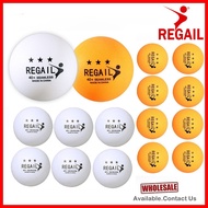 🇲🇾 READY STOCK Regail 3-star Orange/White Ping Pong Ball Table Tennis Competition Tournament Trainin