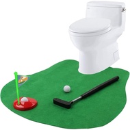 Toilet Golf Game- Practice Mini Golf in Any Restroom/Bathroom - Great Toilet Time, Funny White Eleph