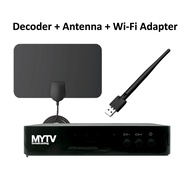 Original MyTv Decoder SIRIM & MCMC DVBT2 MyTv Dekoder HDMI RCA 1080p FHD Tv Decoder Receiver Antena 