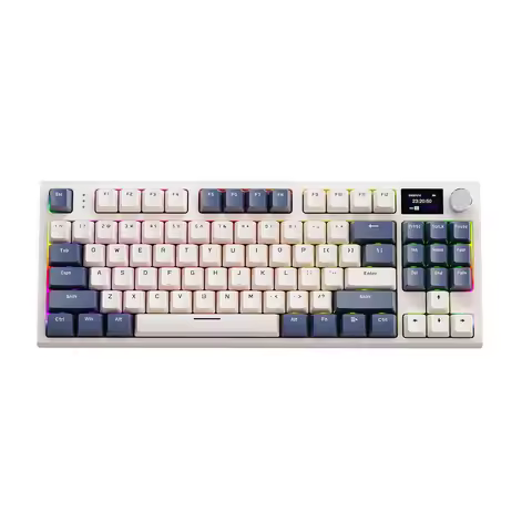 Attack Shark K86 RGB TFT Screen Wireless Mechanical Keyboard,Hot Swap, Metal Knob,Tri-mode Connectiv