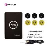 NFC Smart Card Reader Writer RFID Copier Duplicator Black USB Programmer Key fobs Card ID IC Stickers Epoxy Card Copier