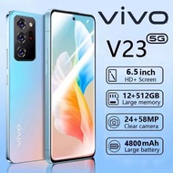 ViV0 V23 5G 6.5inci 4g/5g smart phone 8GB RAM + 512GB ROM เตือน ตู้โทรศัพท์เกม โทรศัพท์เกม โทรศัพท์ราคาถูก สมาร์ทโฟน 5G รองรับหมายเลขโทรศัพท์จำลองสองตัว