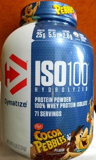 Dymatize ISO 100 Hydrolyzed 100% Whey Protein Isolate 增肌奶粉/水解分離乳清蛋白粉 Cocoa Pebbles 5lbs 可可麥片味 5磅