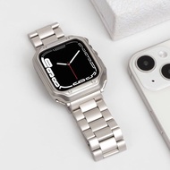 TPU Protector Case+Metal Strap For Apple Watch Ultra Band 49mm 45mm 44mm 41mm 40/38 Stainless steel 