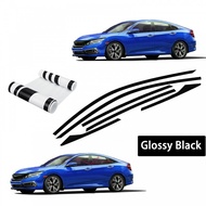 Weather proof Chrome Delete Blackout Casement Trims for Honda Civic Sedan