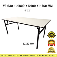 6 x 3ft Banquet Foldable Table | Event Table | Office Table | Catering Table | Meja Dewan | Tuition Table | Meja Lipat (FREE DELIVERY KLANG VALLEY &amp; KL AREAS)