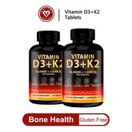 Omilay Vitamin D3 K2 Supplement Vitamin D3 10000 IU Bone Vitamins for Adult Vit D3 K2 120 Tablets