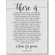 Inspirational Quote Christian Canvas Wall Art,Positive Bible Scripture Ecclesiastes 3:1-8 For Everyt