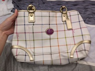 Coach Peyton Tattersall Tote 繽紛格子手提包