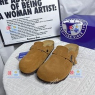 新款 Birkenstock 包頭鞋 半包 栗色stussy聯名款  全新升級軟木顆粒底 35-45碼 認準hkpowerbuy.賣家 拖鞋 涼鞋 一字拖