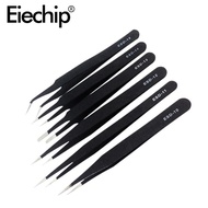 ESDAnti Static Tweezers Stainless Steel ESD-10/11/12/13/14/15 Tweezers Elbow Tip Flat Nozzle Clamping Tool Set