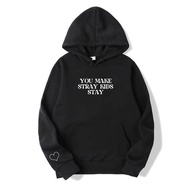 Kpop เสื้อกันหนาวเสื้อฮู้ทเด็ก Stray SKZ Kim Seungmin มีฮู้ดแบบเดียวกันเสื้อสวมคอมีฮู๊ดผู้ชายผู้หญิง