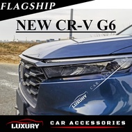 Honda CRV G6 6th 2024 Front Upper Carbon Black Trim Cover Darth Vader Design Front Grill Cover Porte